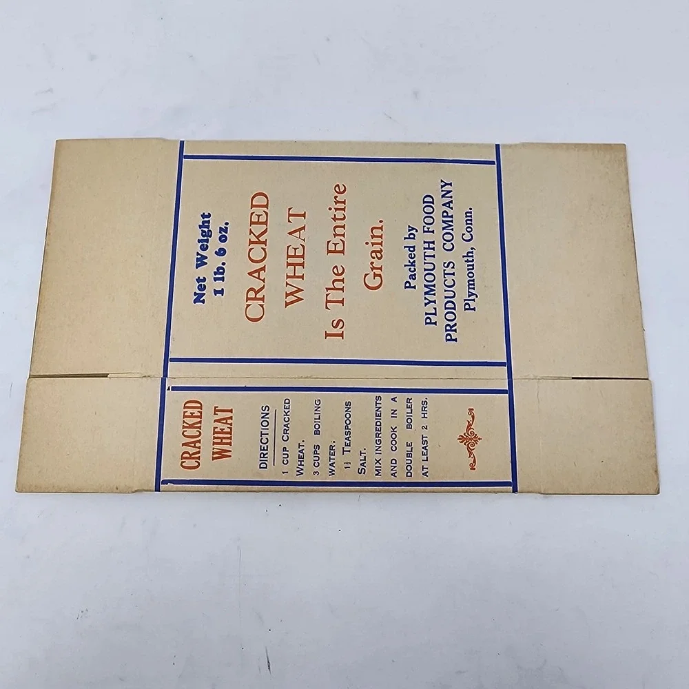Vintage Dain-Tee Cereal Box B-Healthy Brand Plymouth‎ Food Products Connecticut